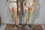 Pierre IMANS: deux anciens mannequins articulés en bois (manques et...