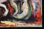 Joseph STAMBOULIAN (1937): "Promenade en deux-roues" Huile sur toile signée...