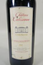 Château Calissanne, cuvée prestige millésime 2001, côteaux d'Aix en Provence,...