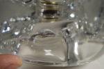 Pendule SCHNEIDER  en cristal de forme libre H :...