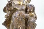 Sainte Anne et la Vierge enfant, statuette en bois sculpté...