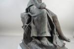 DESRUELLES  Félix  (1865-1943): Sculpture en métal figurant la...