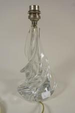 Pied de lampe ondoyant en cristal d'Ile de France ,style...