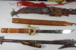 Lot de 6 armes décoratives modernes comprenant deux sarbacanes en...