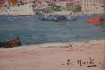 François NARDI (1861-1936) "Vue de Venise" Huile sur toile signée...