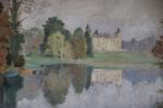 Neville Stephen LYTTON (1879-1951) "Château de Ferrières" Aquarelle signée en...