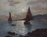 Jean KEULÉYAN-LAFON (1886-1973): "La baie" Huile sur toile signée en...