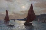 Jean KEULÉYAN-LAFON (1886-1973): "La baie" Huile sur toile signée en...