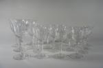 SAINT LOUIS modèle TOMMY en cristal: 3 verres à eau...