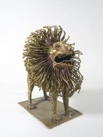 Pal KEPENYES KOVACS (1926-2021), Lion rugissant, sculpture brutaliste en laiton...