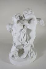 D'après Jean-Baptiste PIGALLE (1714-1785), Allégorie de l'Amour, Deux angelots se...