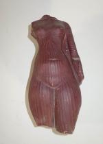 Buste féminin au drapé. Terre cuite. Egypte travail moderne. H.27cm