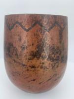 LINOSSIER Claudius (1893-1953) : Vase tronconique sur talon à large...