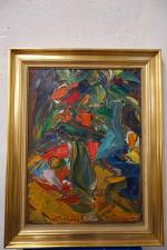 FERRARI Antoine (1910-1995): Bouquet de fleurs, HSI, SBG, 73x54 cm