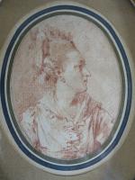 Attribué à Augustin de SAINT-AUBIN (1736 - 1807)
Portrait de femme...