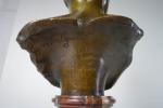 FALGUIERE Alexandre (1831-1900), Buste de Diane, bronze à la cire...