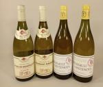 4 bouteilles  Bourgogne:
-MEURSAULT (1er cru)  "Santenots", domaine Marquis...