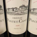 7  bouteilles PAUILLAC- Château PONTET-CANET, 2008 (légères salissures sur...