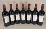 7  bouteilles PAUILLAC- Château PONTET-CANET, 2008 (légères salissures sur...