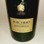 1 bouteille CHAMPAGNE  extra brut BOLLINGER R.D. 1997