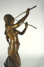 DROUOT Edouard (1859-1945), La muse des bois, sculpture en bronze...