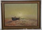 Louis NATTERO (1870-1915) "Le pêcheur échoué" Huile sur toile signée...