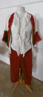 France XIXème s. : Costume d'enfant en coton et velours...