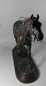 BARYE Alfred : Vermouth, vainqueur de Chantilly en 1864, bronze...