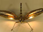 FAURE Isabelle (XXe), Applique libellule en bronze, laiton et agate,...