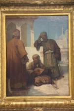 Ecole Française orientaliste du 19 ième siècle, " trois personnages...