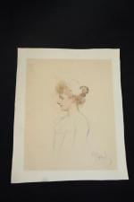 GERBAULT Henri (1863-1930) , " jeune fille ", dessin -...