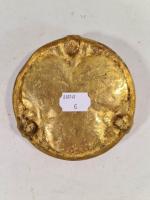 A. SADOUX (XXe), Vide-poche en bronze doré à décor de...