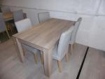 Ensemble de mobilier comprenant: 
5 tables rectangulaires en mélaminé imitation...