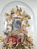 Globe de mariée à  décor en métal doré de...