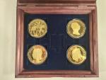 Collection de 8 médailles en cuivre doré de répliques de...