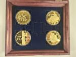 Collection de 8 médailles en cuivre doré de répliques de...