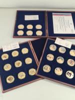 MEDAILLE HISTOIRE DE FRANCE : 3 coffrets de médailles comprenant...