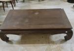 Importante table basse en bois exotique, Chine, 42 x 153...