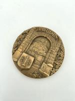 Médaille en bronze sur la ville de Barjols, Diam. 63...