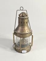 Lanterne de navigation en laiton, H. 26 cm