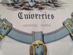 HERMES Paris, Carré en soie Guivreries par F. de La...