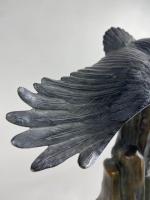 CARVIN Louis-Albert (1875-1951) : Aigle aux ailes déployées sur son...