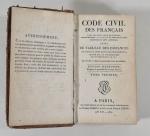 Code civil des Français, An XII, 1804. Édition stéréotype d'après...