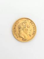 1 pièce de 20 Francs or Napoléon III Tête laurée,...