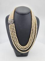 Collier de 4 rangs de perles de culture (de 6.6...