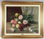 Pierre BOURGOGNE ( 1838-1904) Attribué à " Bouquet de fleurs...