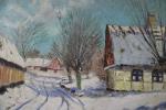 Jens KONGSHAMMER (1884-1974): "Paysage enneigé" Huile sur toile signée en...
