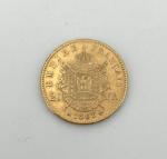 20 Francs or Napoléon III tête Laurée 1862, poids :...