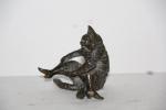 VIENNE XIX-XXem : Le chat botté . Sujet en bronze...