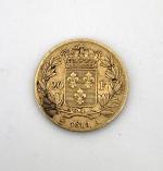 Pièce de 20 Francs en or LOUIS XVIII datée 1819....
